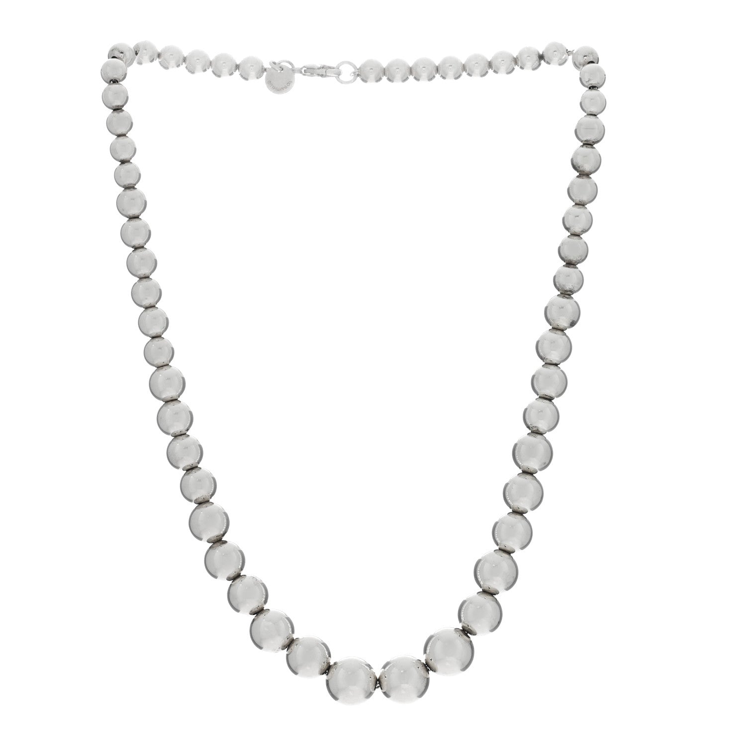 Tiffany Sterling Silver HardWear Graduated Ball Necklace 3 of 4