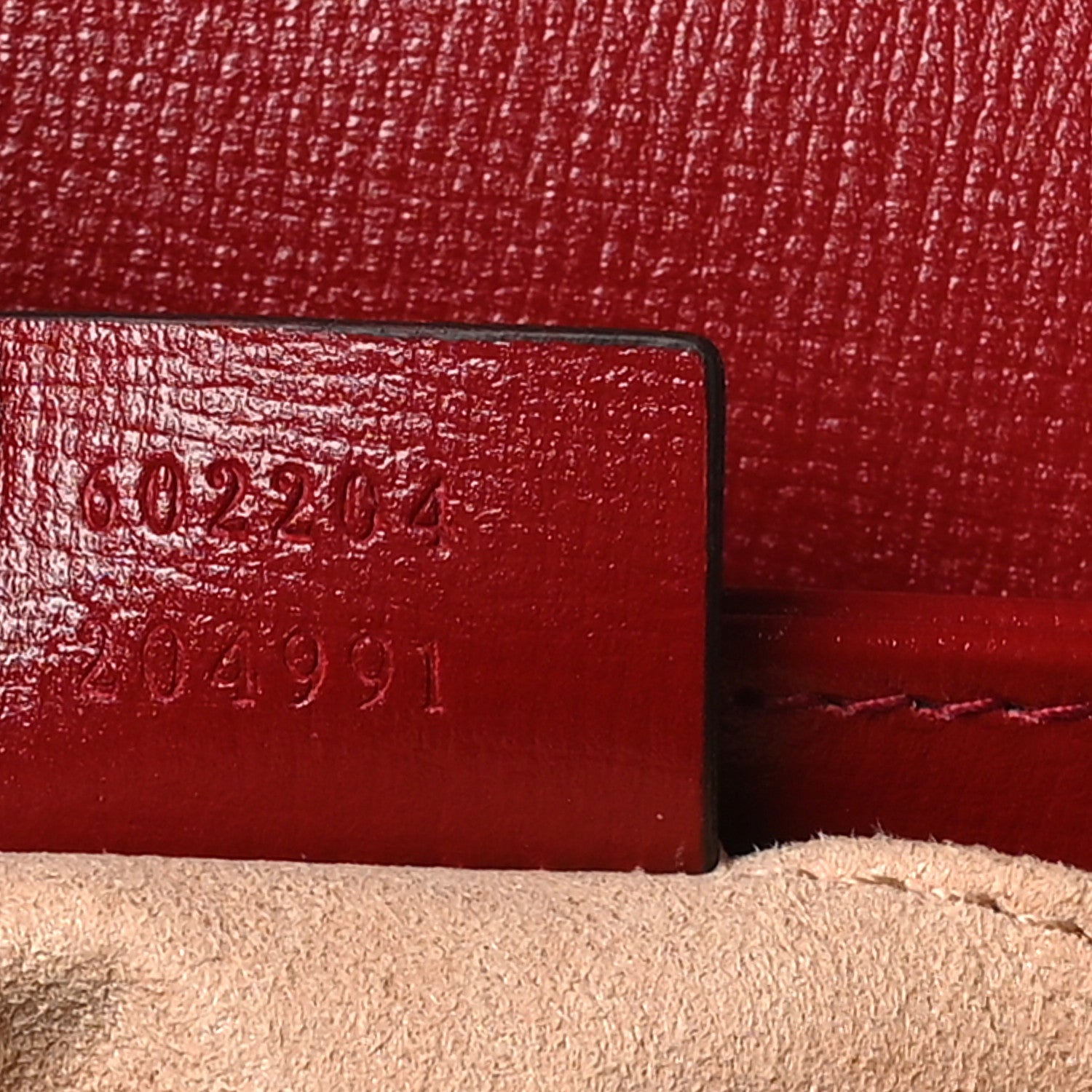 Gucci GG Supreme Monogram Azalea Calfskin Horsebit 1955 Shoulder Bag Beige Ebony New Cherry Red 7 of 10