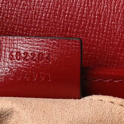 Gucci GG Supreme Monogram Azalea Calfskin Horsebit 1955 Shoulder Bag Beige Ebony New Cherry Red 7 of 10