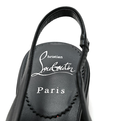 Christian Louboutin Nappa Mamaflirt 30mm Bow Sling Ballerinas 37 Black 8 of 9