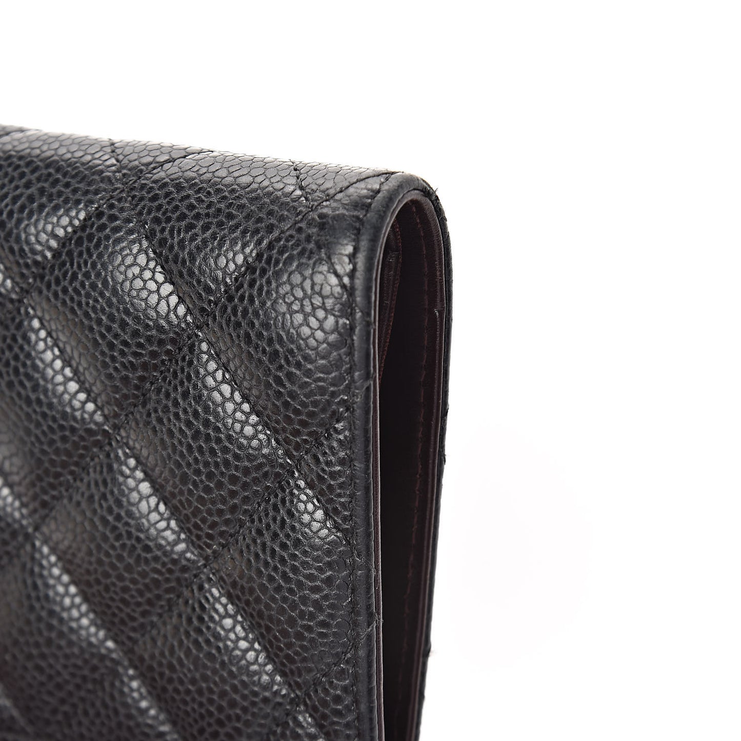Caviar Quilted Yen Wallet Black