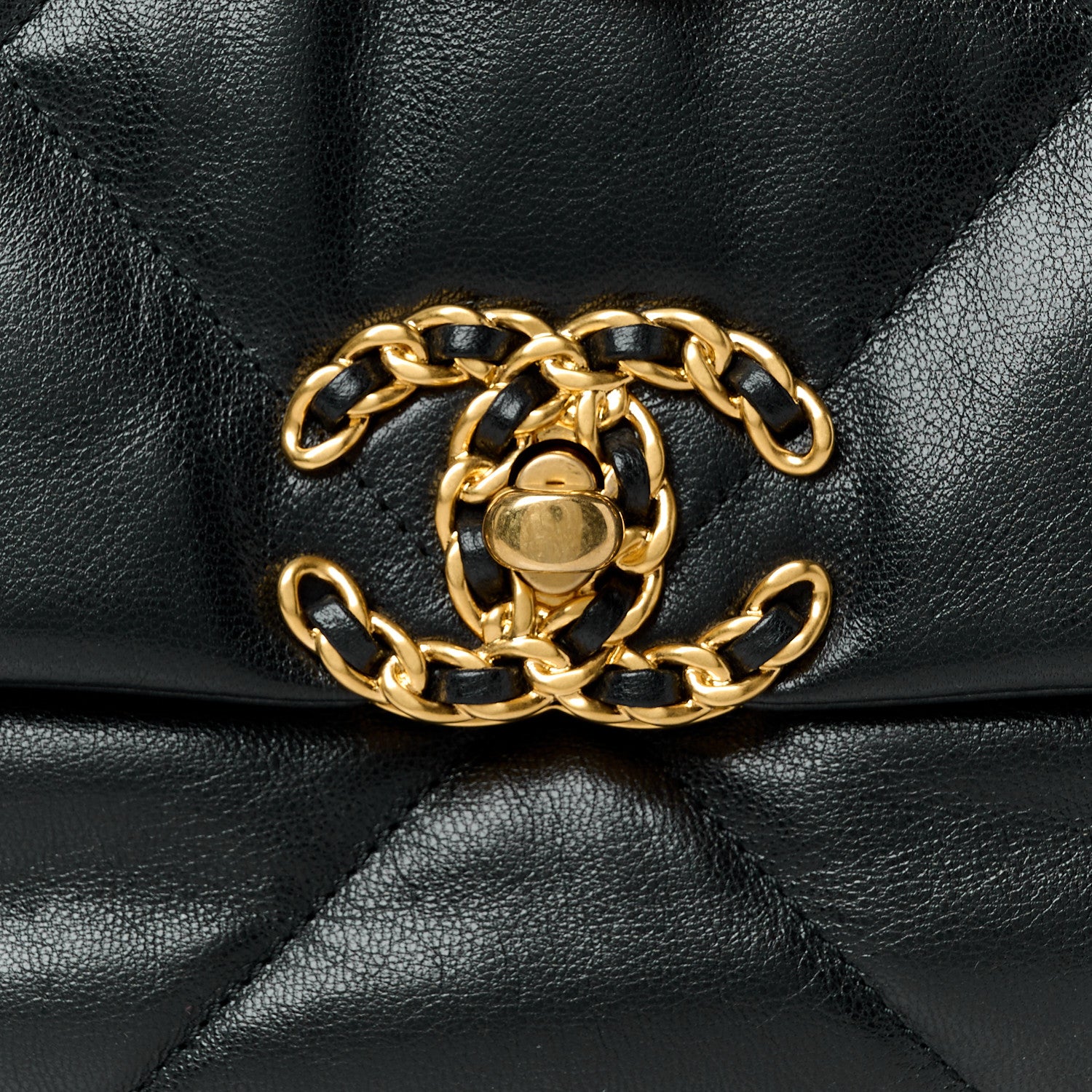 Chanel Goatskin Quilted Medium Chanel 19 Flap Black 8 of 10
