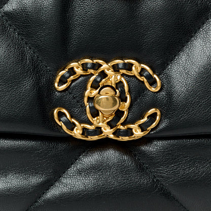 Chanel Goatskin Quilted Medium Chanel 19 Flap Black 8 of 10