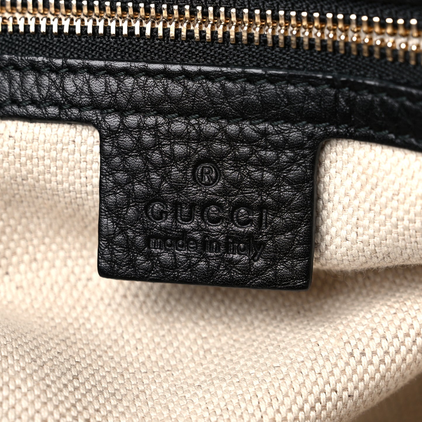 Pebbled Calfskin Medium Soho Shoulder Bag Black