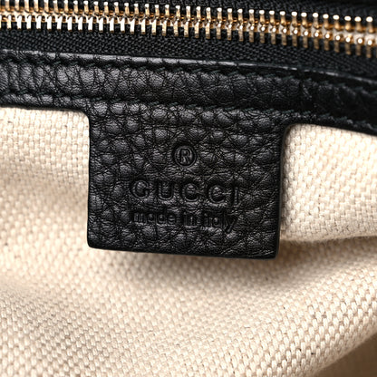 Gucci Pebbled Calfskin Medium Soho Shoulder Bag Black 6 of 18