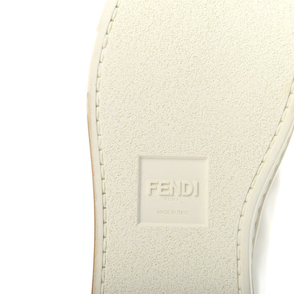 Fendi Calfskin Bugs Low Top Sneakers 35 White 7 of 9