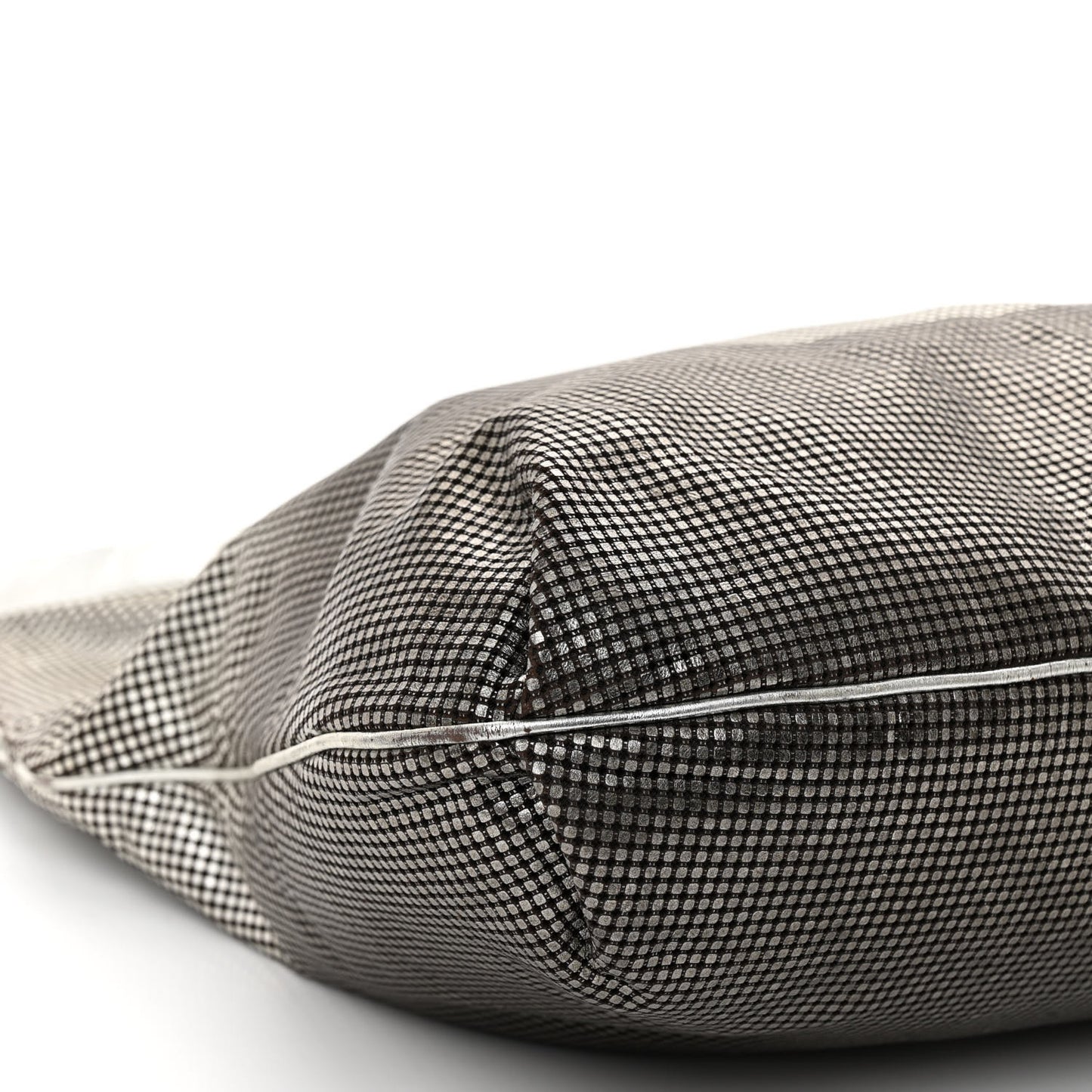 Metallic Perforated Lambskin Hollywood Hobo Silver