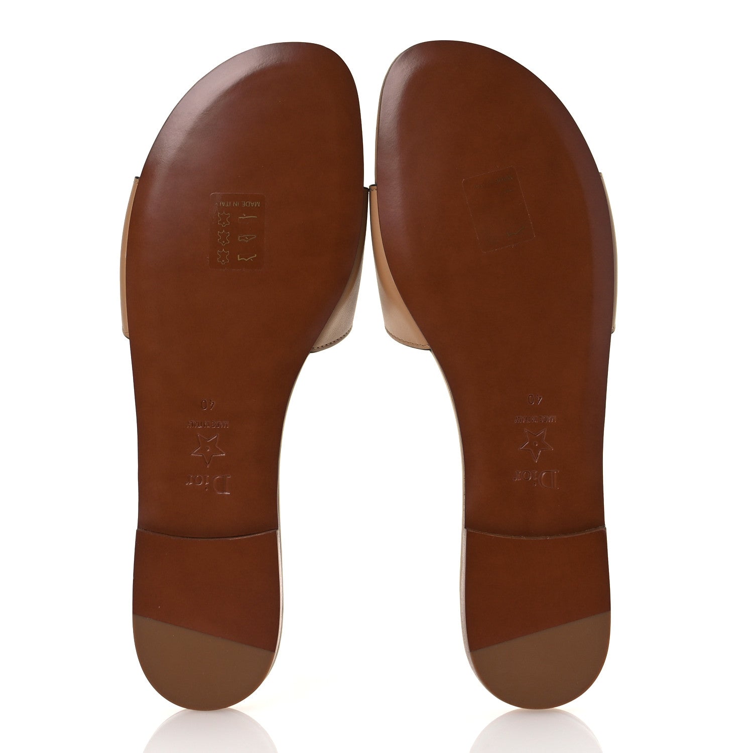 Christian Dior Calfskin D-Club Mule Sandal 40 Natural 7 of 11