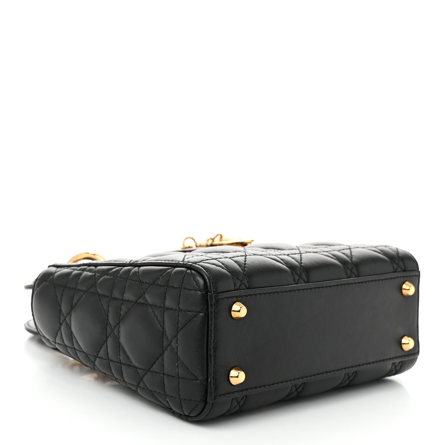 Christian Dior Lambskin Cannage Mini Lady Dior Black 4 of 10