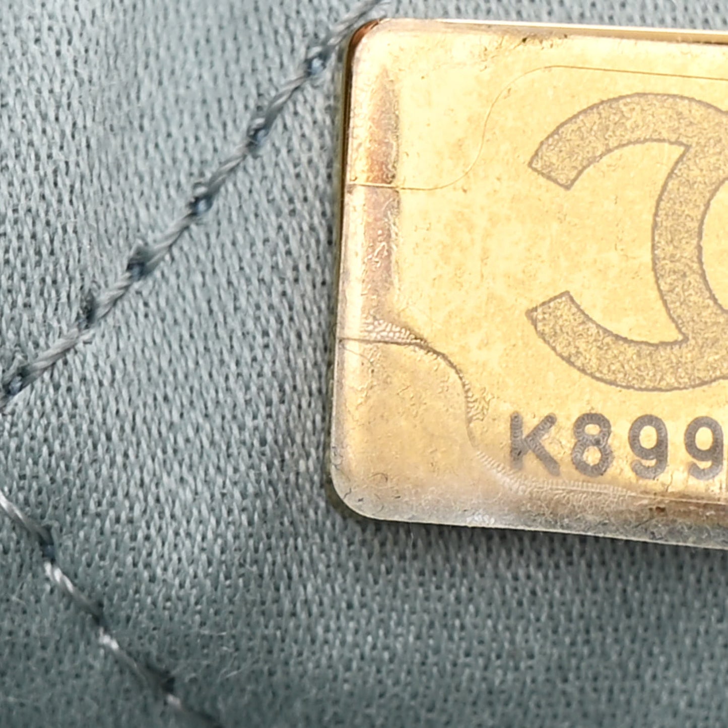 Shiny Calfskin Quilted Chanel 22 Grey