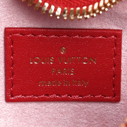 Louis Vuitton Lambskin Embossed Monogram Fall In Love Sac Coeur Heart Chain Bag Lipstick Red 6 of 10