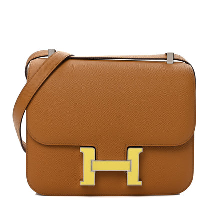 Hermes Epsom Enamel Constance 24 Sesame Lime 1 of 10