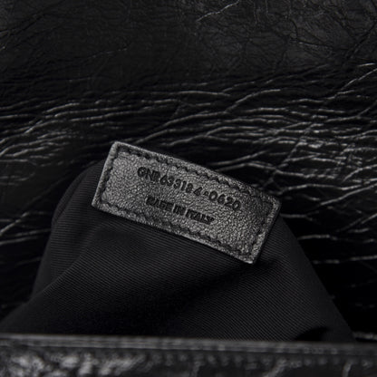 Saint Laurent Crinkled Calfskin Matelasse Monogram Medium Niki Chain Satchel Black 10 of 11