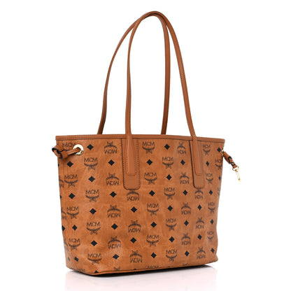 MCM Visetos Small Liz Reversible Shopper Tote Cognac 4 of 13
