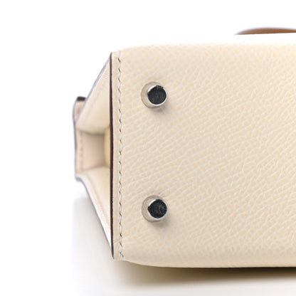 Hermes Epsom Mini Kelly Sellier 20 Nata Jaune Poussin Sesame 10 of 12