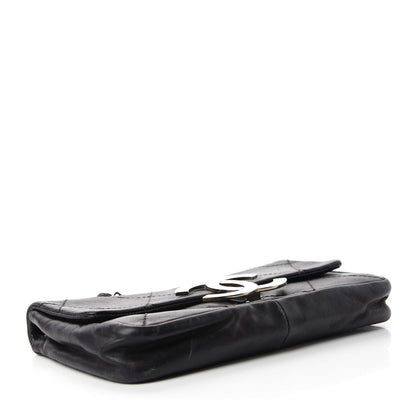 Chanel Lambskin Diamond Stitched CC East West Flap Black 4 of 12
