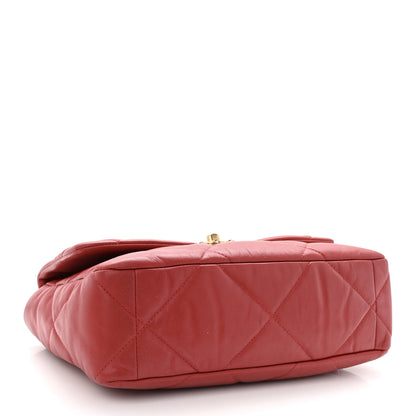 Chanel Goatskin Quilted Large Chanel 19 Flap Red 4 of 10