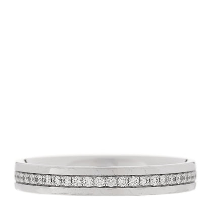 Tiffany 18K White Gold Diamond Metro Wedding Band Ring 52 6 3 of 4