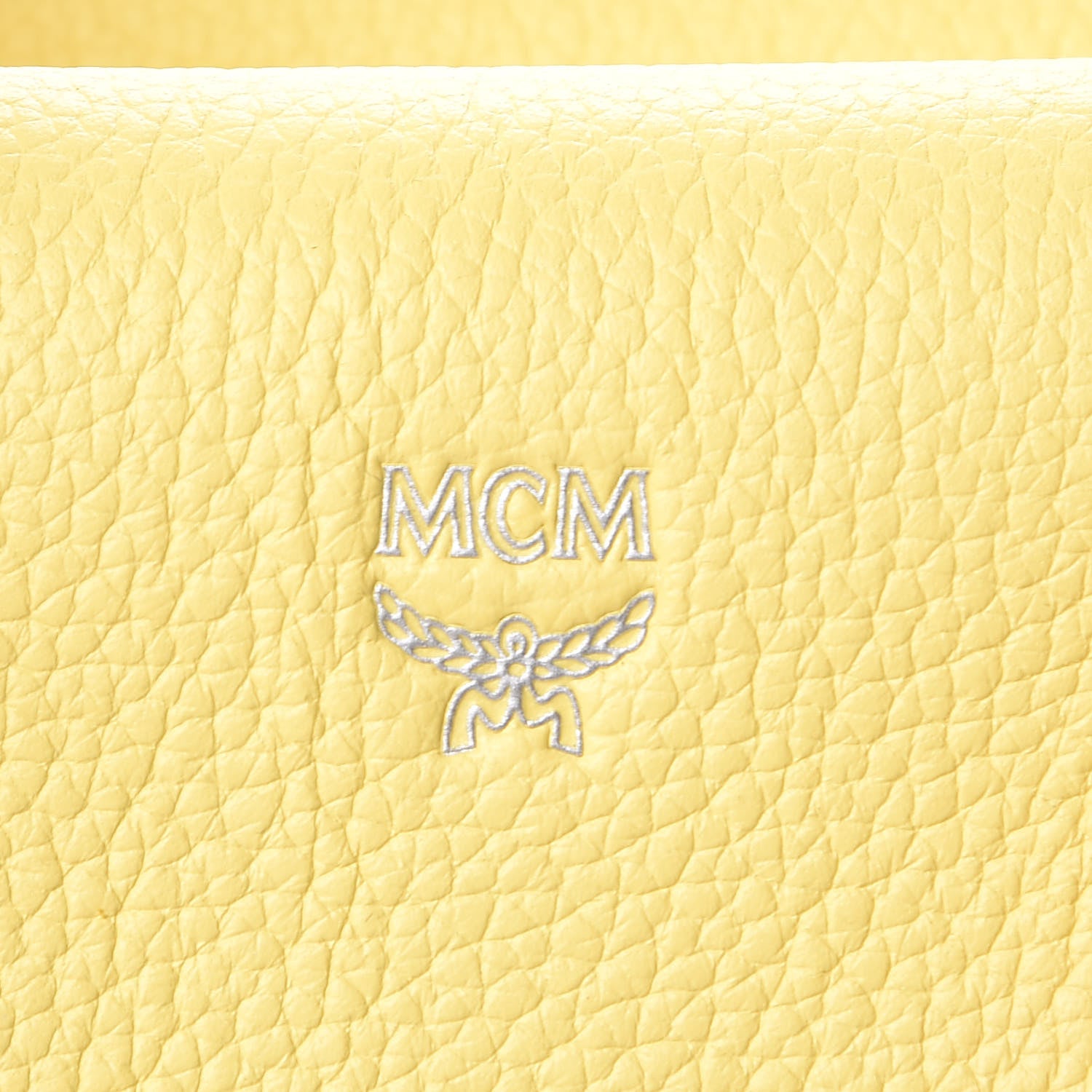MCM Grained Calfskin Medium Milla Tote Custard Yellow 5 of 7