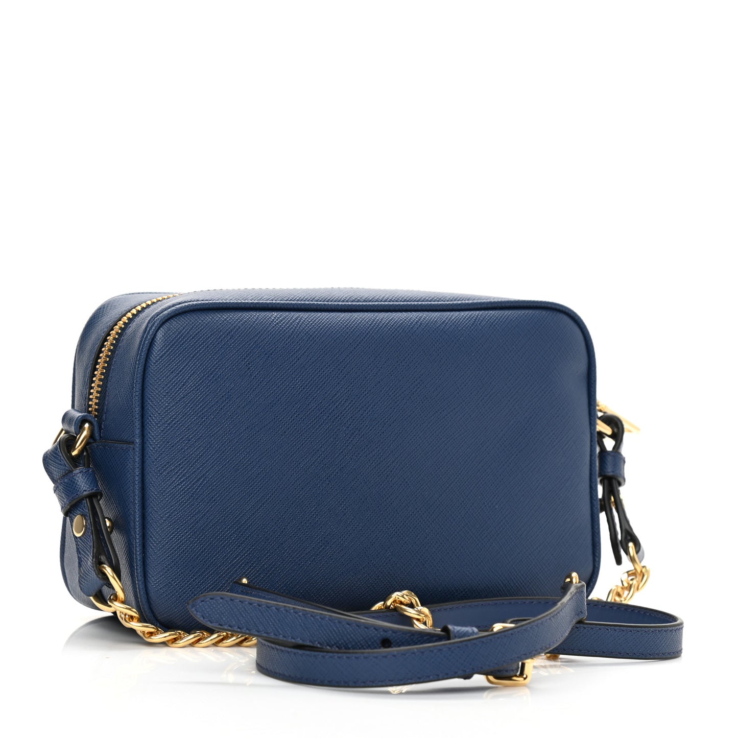 Saffiano Mini Camera Crossbody Bag Bleuette