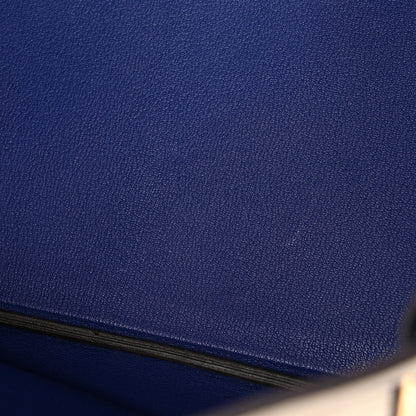 Hermes Togo Horseshoe Birkin 35 Craie Bleu Electric 20 of 20