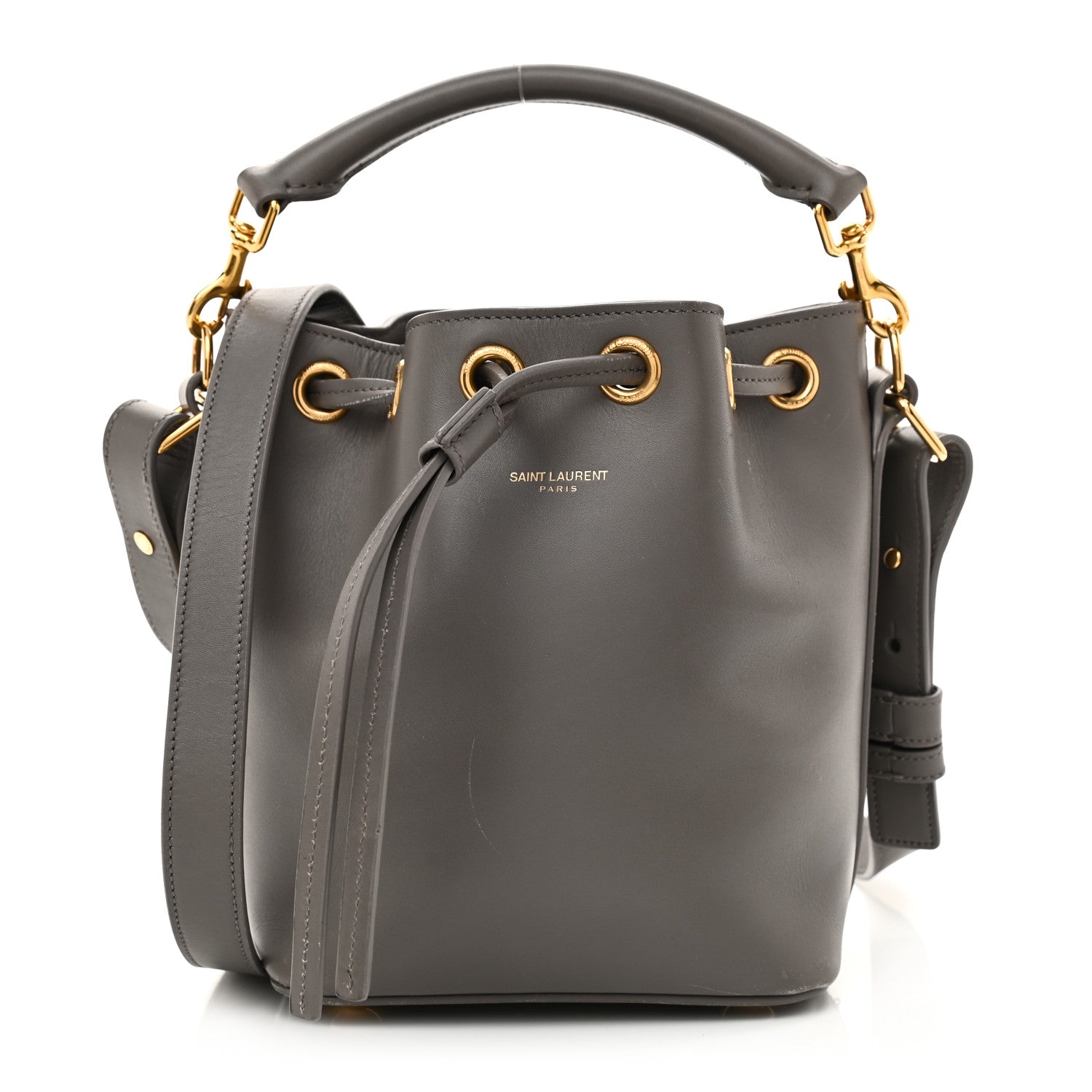 Saint Laurent Calfskin Small Emmanuelle Bucket Bag Fog 1 of 8