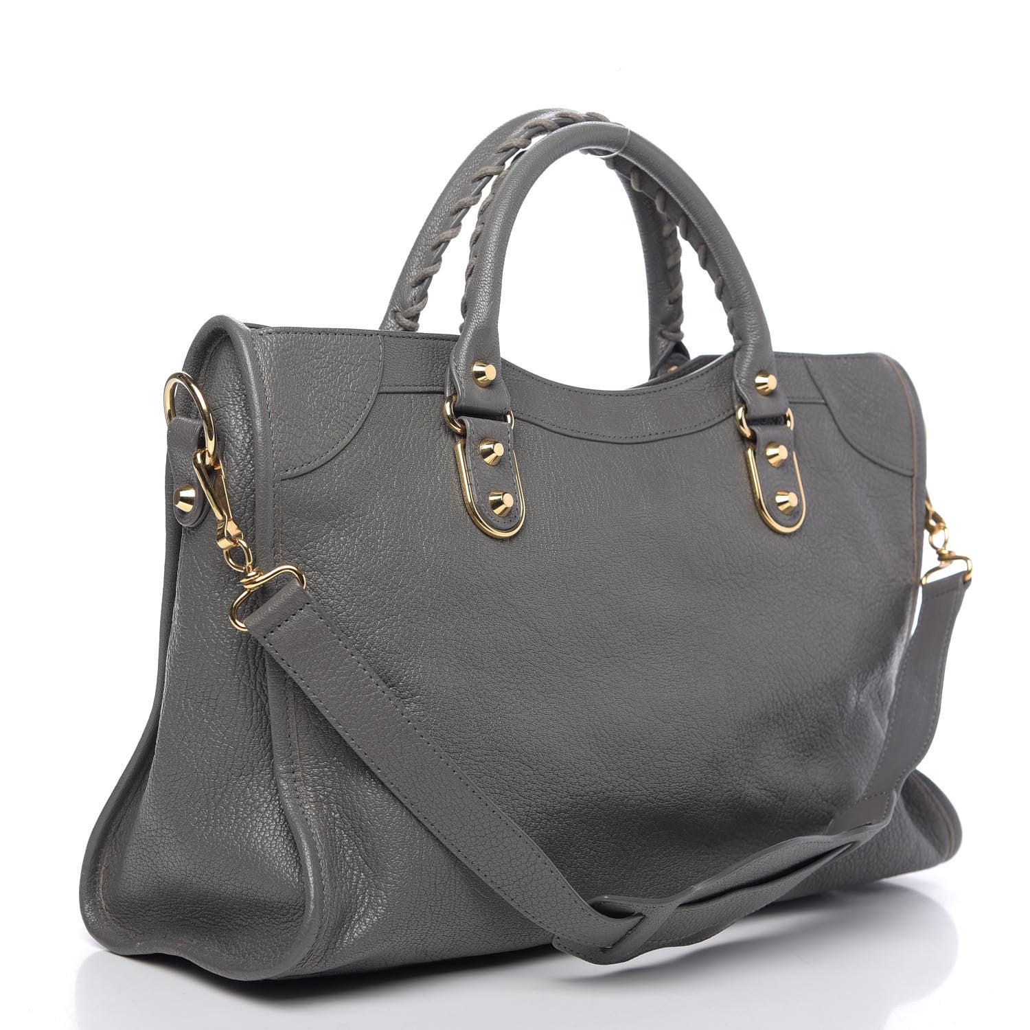Balenciaga Chevre Gold Metallic Edge City Gris Acier 4 of 12