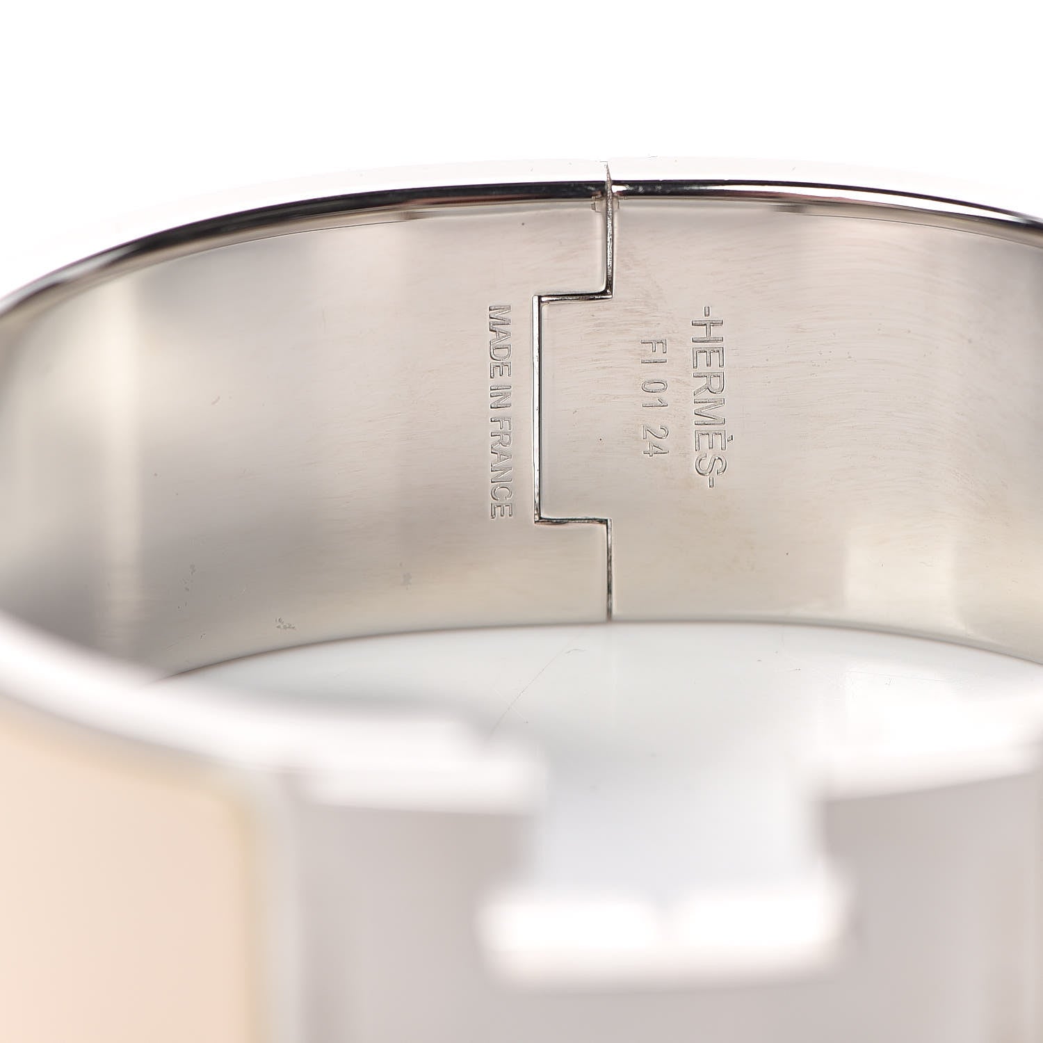 Hermes Enamel Wide Clic Clac H Bracelet PM Creme 4 of 5