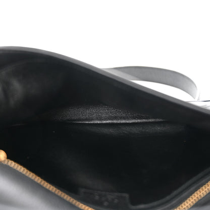 Gucci Roxy Calfskin Blondie Chain Shoulder Flap Bag Black 5 of 10