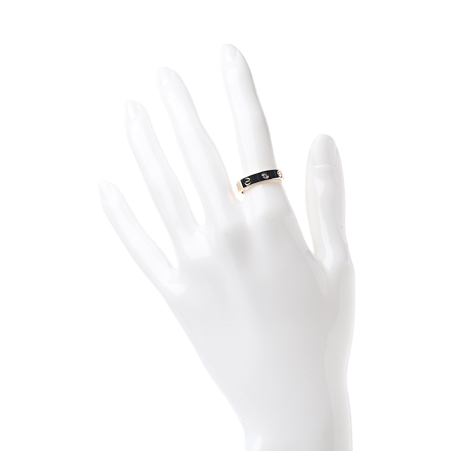 Cartier 18K Yellow Gold Diamond 4mm LOVE Wedding Band Ring 53 6.25 2 of 5