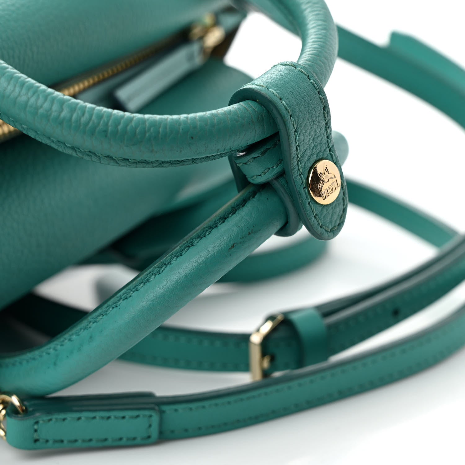 MCM Grained Calfskin Mini Milla Tote Oasis Green 16 of 16