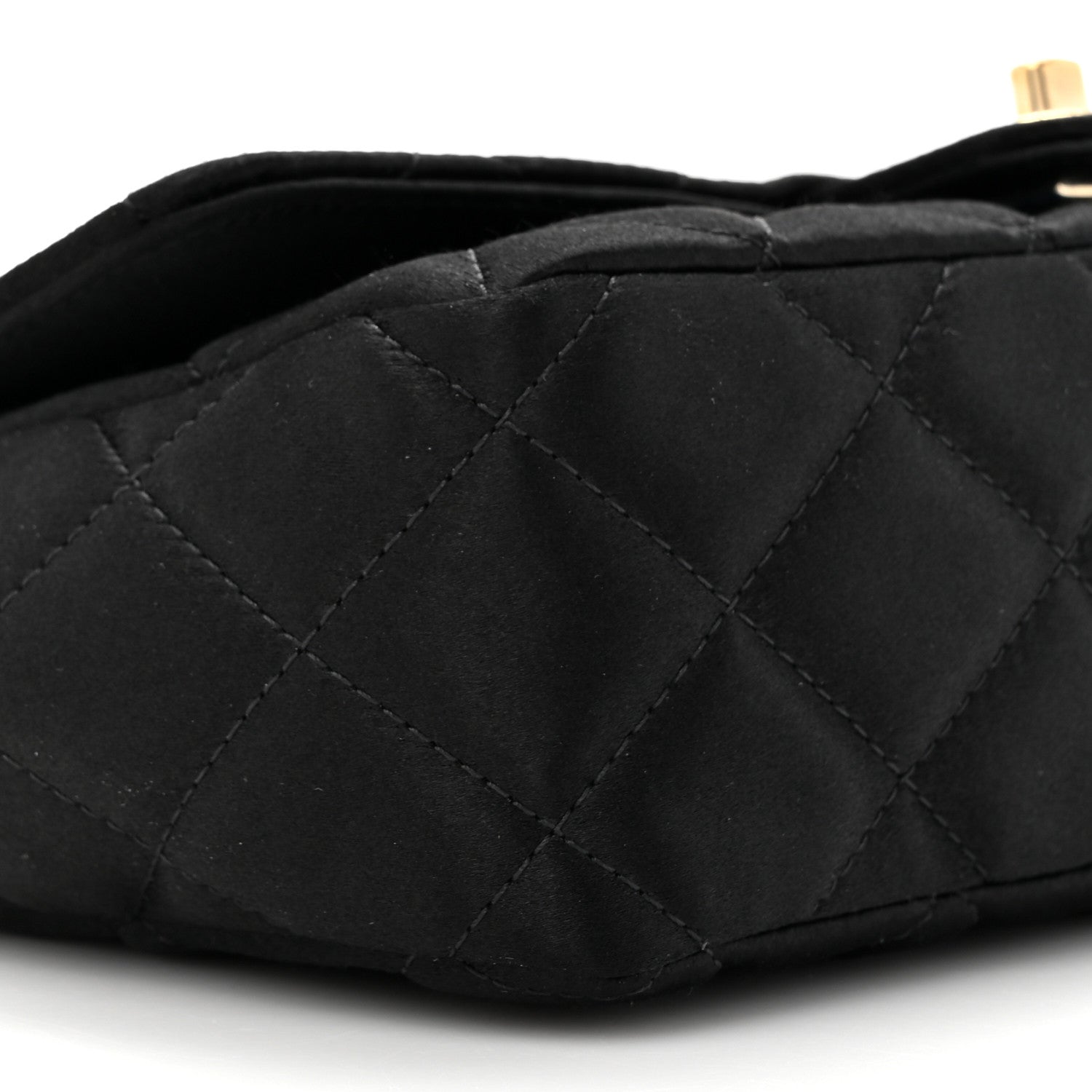 Chanel Satin Quilted Mini Rectangular Flap Black 10 of 10