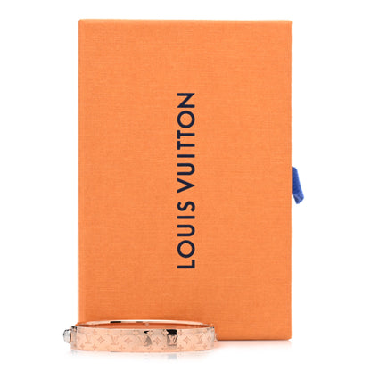 Louis Vuitton Brass Monogram Nanogram Cuff S Pink Gold 5 of 5
