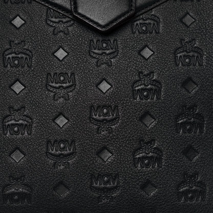 MCM Calfskin Ottomar Monogram Medium Essential Tote Black 7 of 9