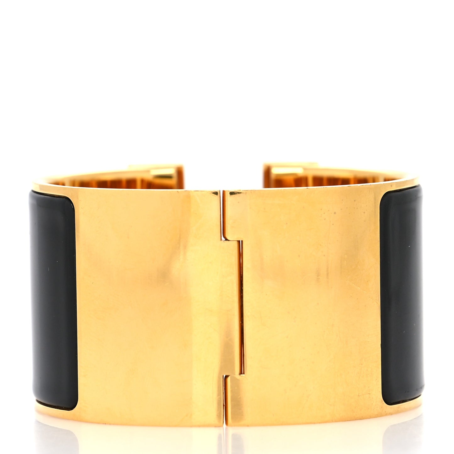 Enamel Extra Wide Clic H Bracelet PM Black