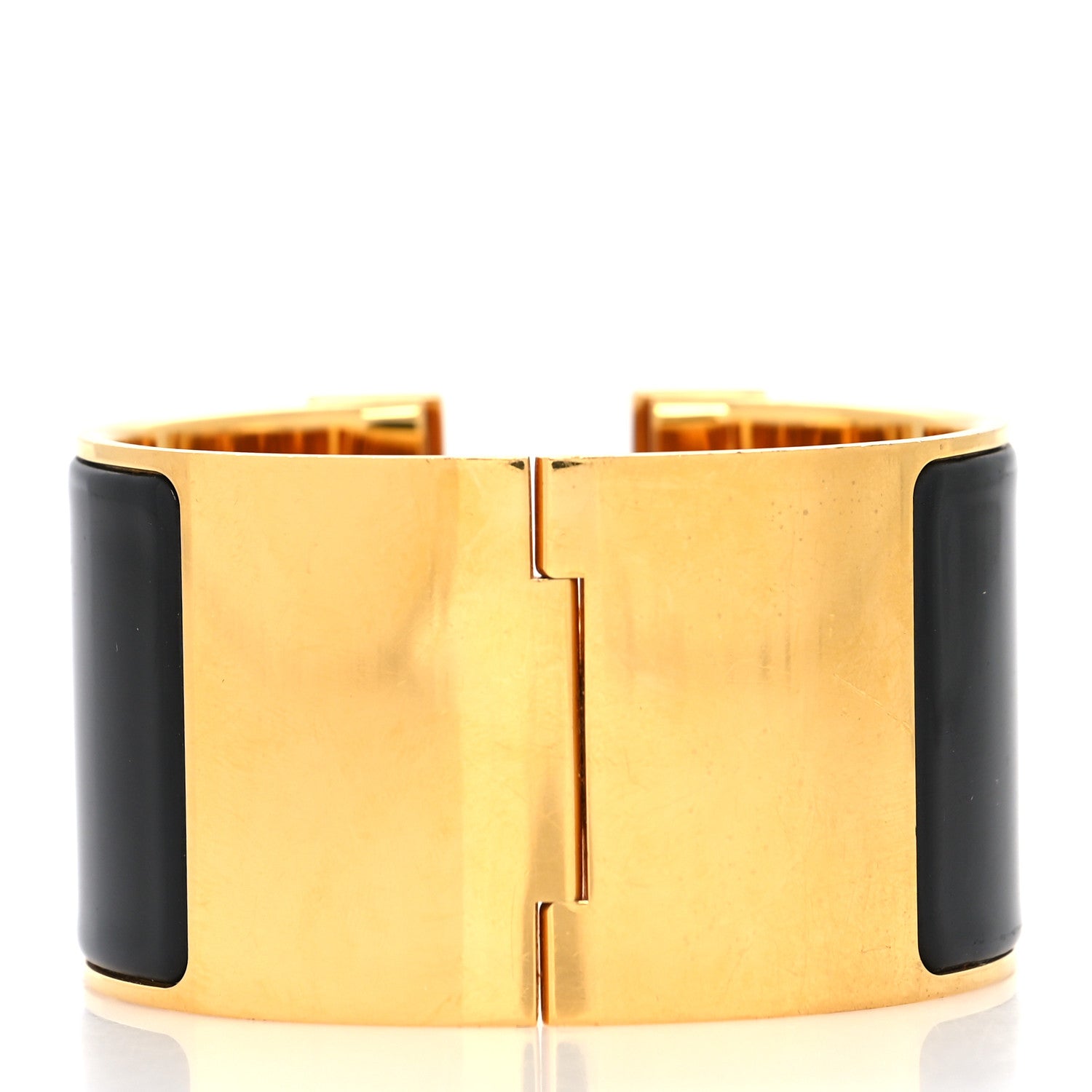 Hermes Enamel Extra Wide Clic H Bracelet PM Black 3 of 5