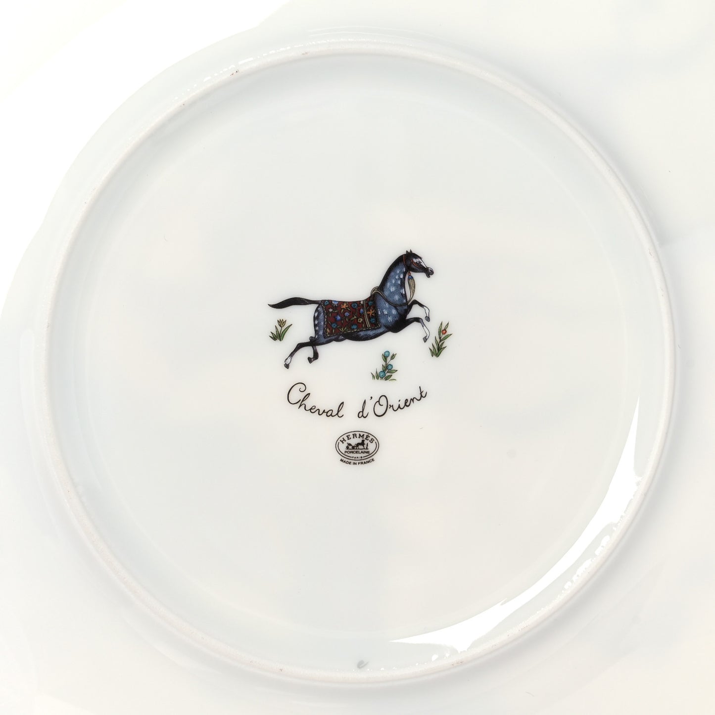 Porcelain Cheval D'Orient Dessert Plate