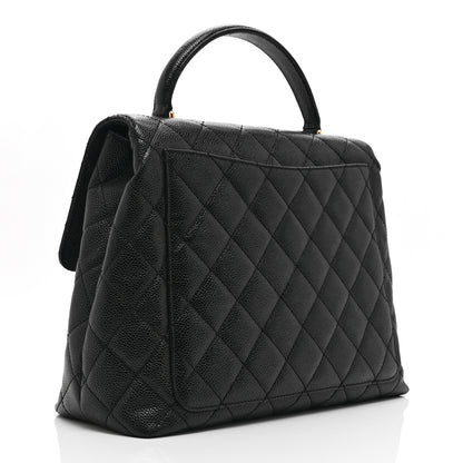 Chanel Caviar Quilted Jumbo Kelly Flap Black 3 of 10