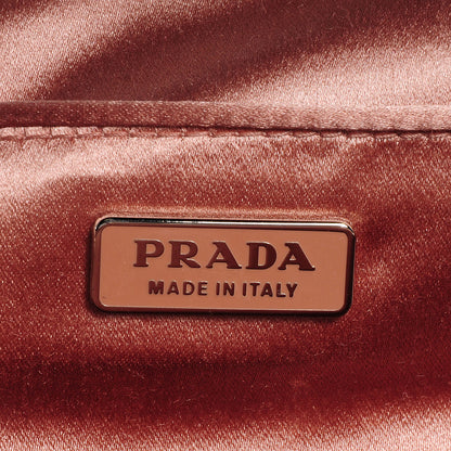 Prada Satin Crystal Kisslock Clutch Nudo 6 of 8