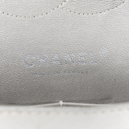 Chanel Metallic Lambskin Quilted Medium Double Flap Silver 6 of 10