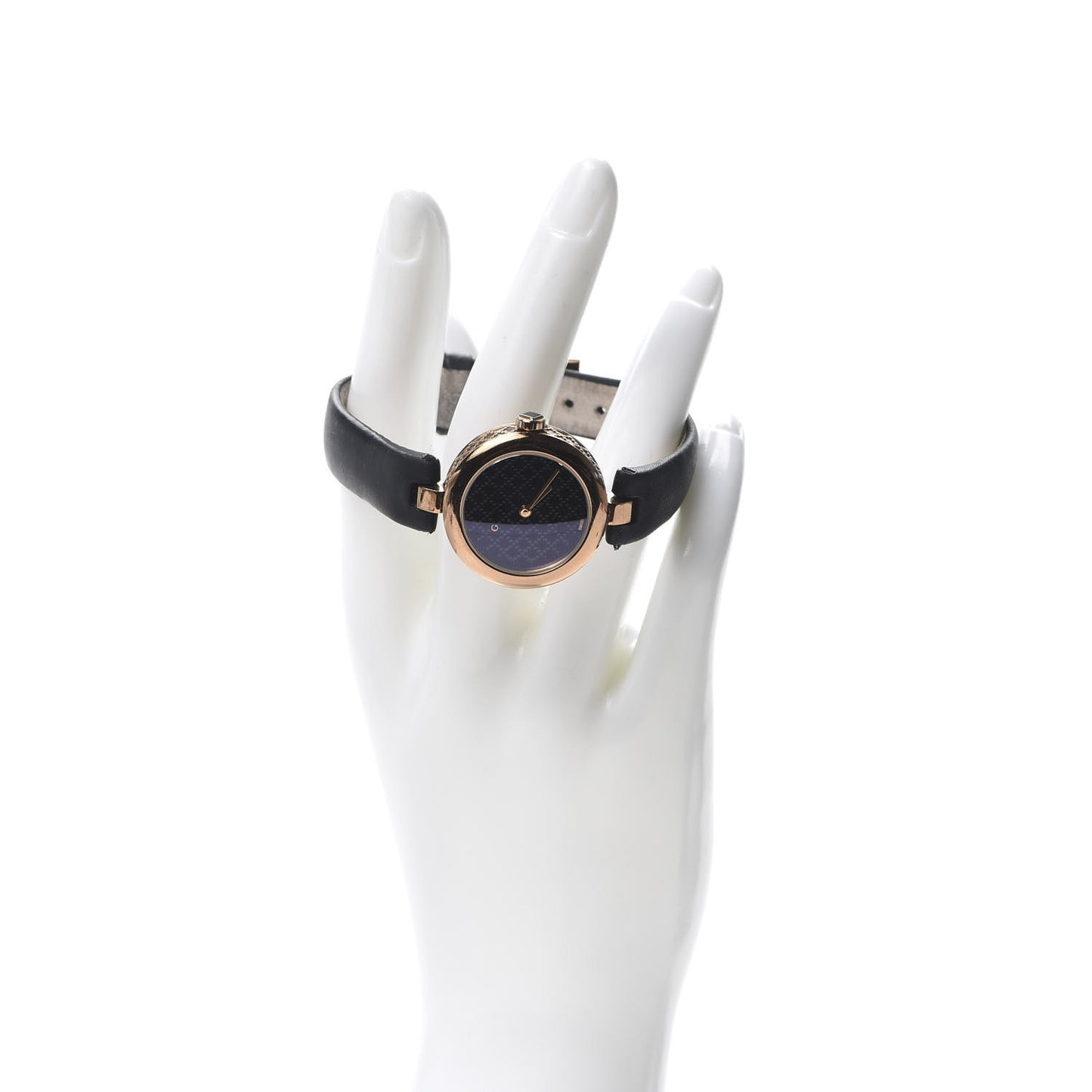 Stainless Steel Calfskin 27mm Diamantissima Quartz Watch Black