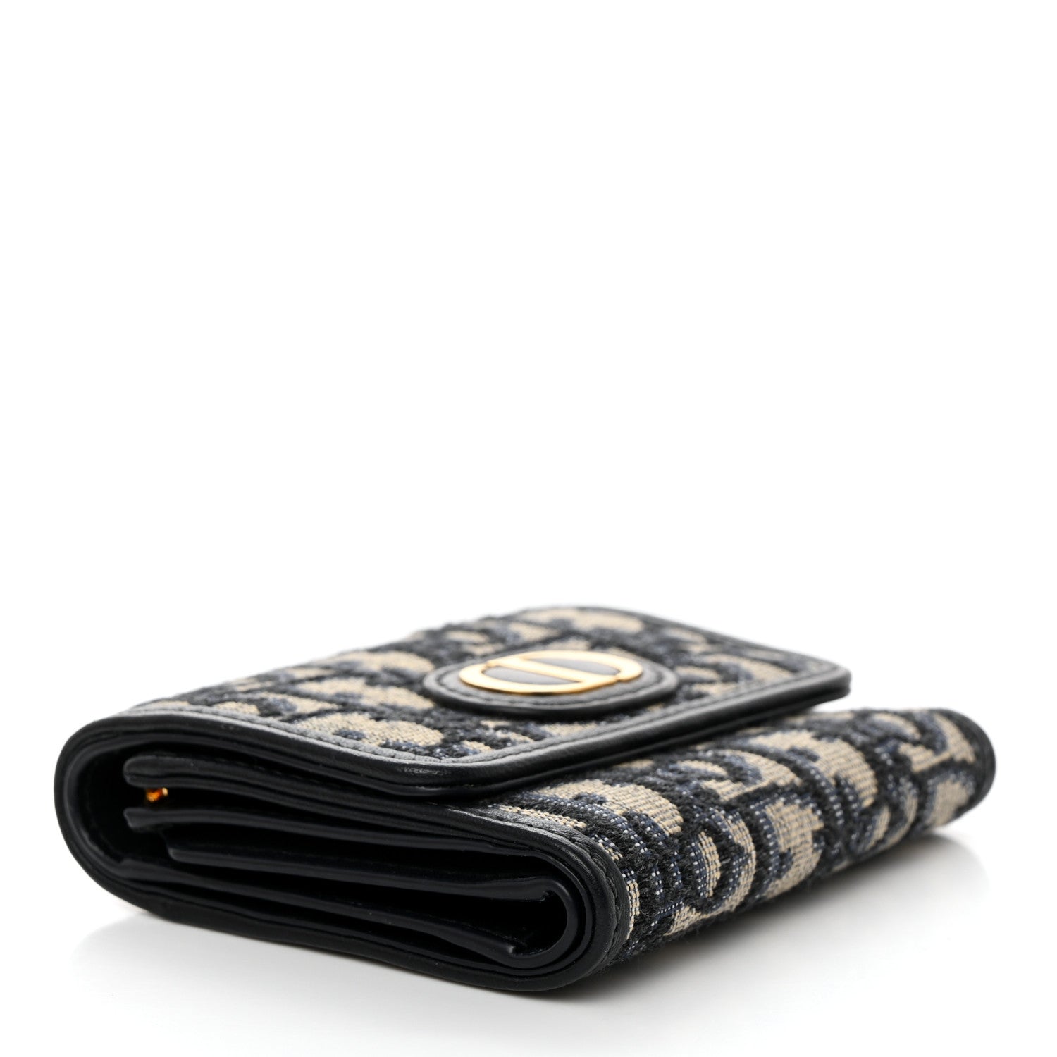 Christian Dior Oblique 30 Montaigne Lotus Wallet Blue 5 of 8