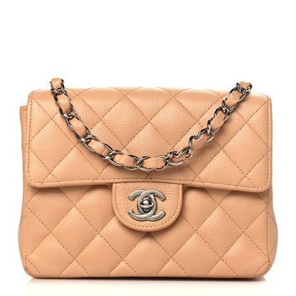 Chanel Caviar Quilted Mini Square Flap Beige 1 of 10