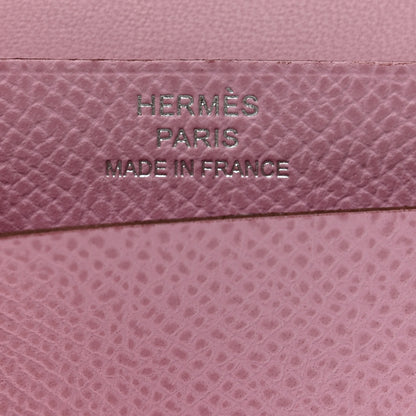 Hermes Epsom Bearn Card Holder Wallet Mauve Sylvestre 6 of 7