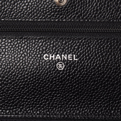 Chanel Caviar Quilted Wallet On Chain WOC Black 6 of 12