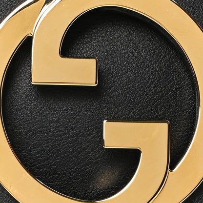 Gucci Roxy Calfskin Web Medium Blondie Shoulder Flap Bag Black 7 of 9