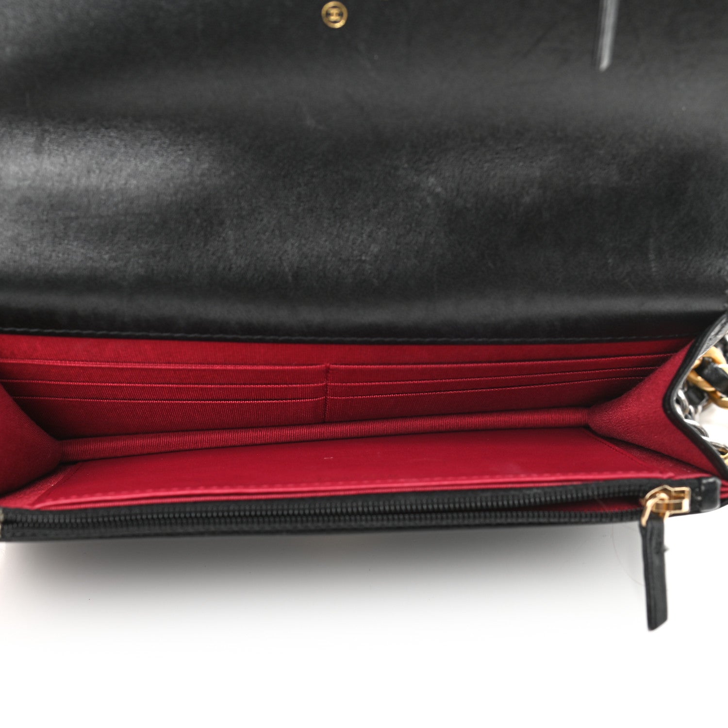 Chanel Lambskin Quilted Chanel 19 Wallet On Chain WOC Black 5 of 12