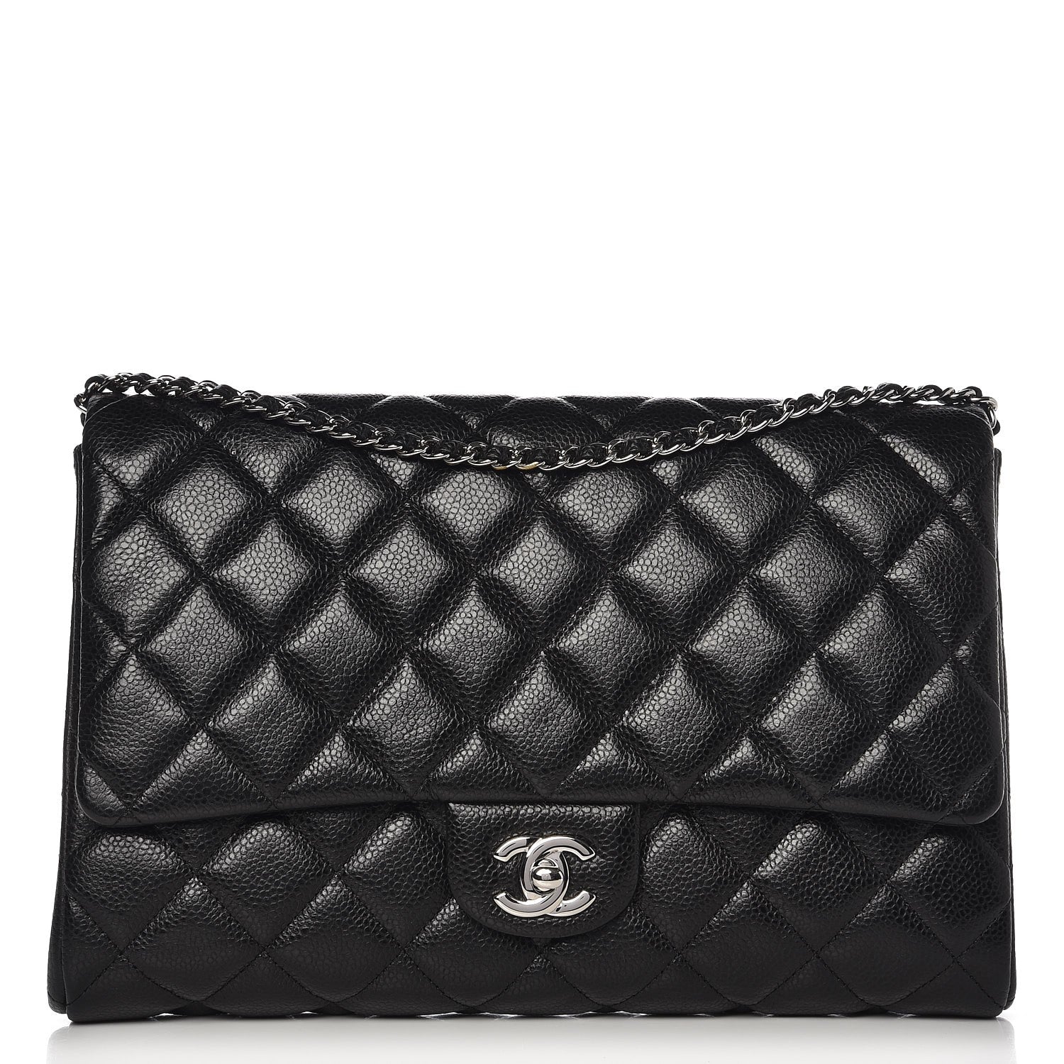 Chanel Caviar Quilted Clutch With Chain Flap Black 1 of 7