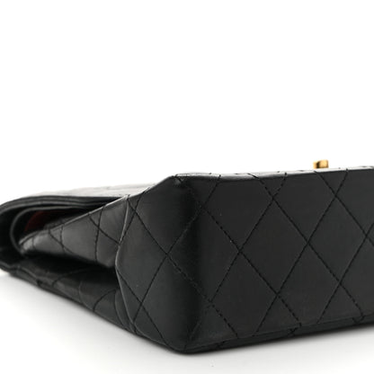 Chanel Lambskin Quilted Medium Double Flap Bag Black 10 of 11