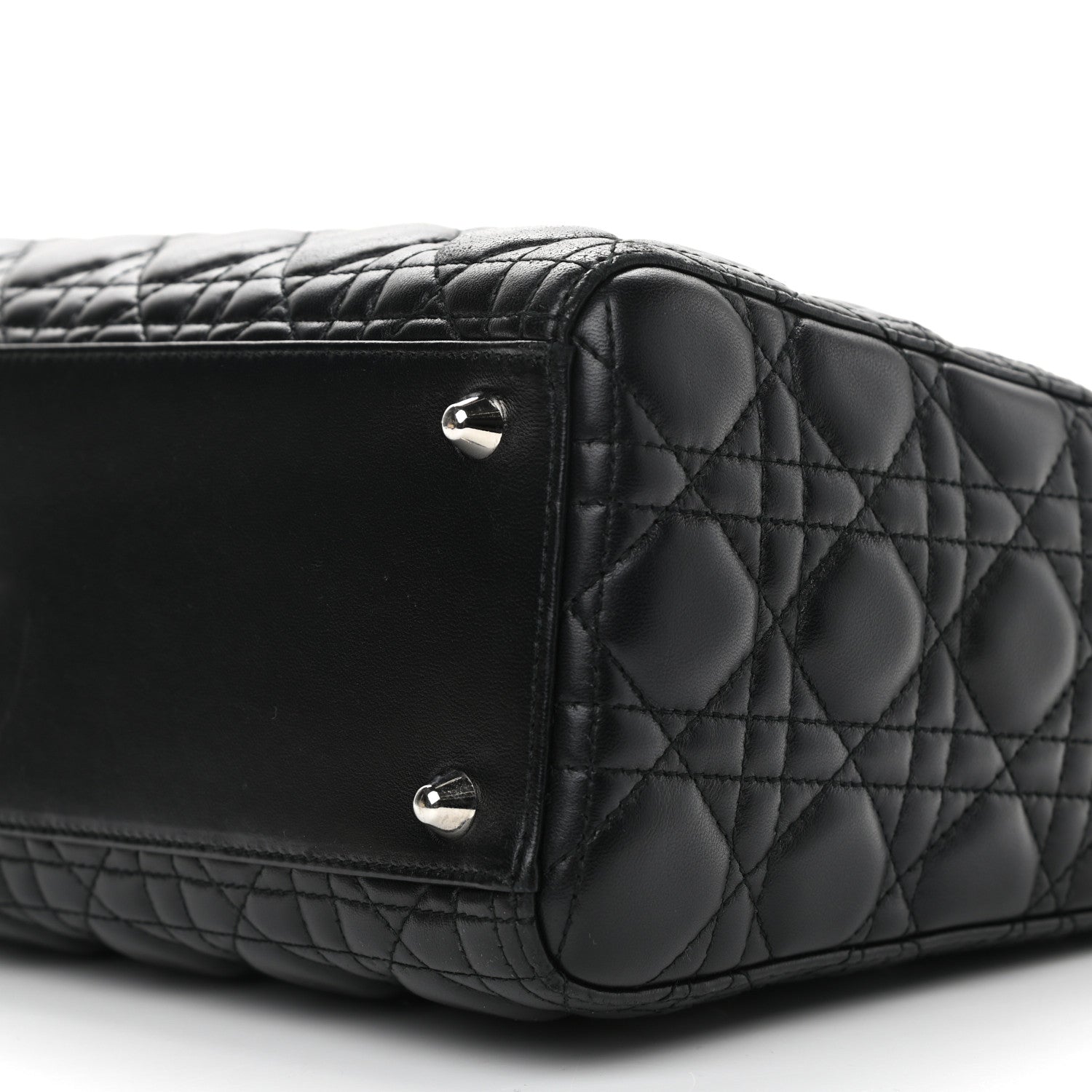 Christian Dior Lambskin Cannage Large Lady Dior Black 10 of 11